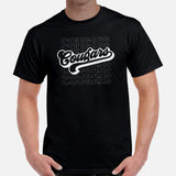 Cougar Shirt - I Love Cougars Shirt - Game Day Shirt - Football Tee - Funny Football Shirt - Gift for Football Fan & Lover, Coach & Player - Black, Men