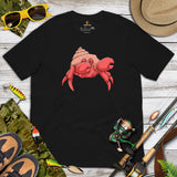 Crawfish, Crayfish, Crawdad & Lobster T-Shirt - Fishing & PFG Tee - Gift for Fisherman - Dabbing Hermit Crab Shirt - Master Baiter Tee - Black