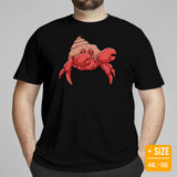 Crawfish, Crayfish, Crawdad & Lobster T-Shirt - Fishing & PFG Tee - Gift for Fisherman - Dabbing Hermit Crab Shirt - Master Baiter Tee - Black, Plus Size