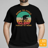 Cycling Gear - Bike Clothes - Biking Attire, Outfit, Apparel - Gifts for Cyclists, Bicycle Enthusiasts - Vintage Born To Cycle T-Shirt - Black, Plus Size