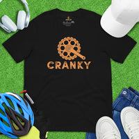 Biking Shirt - Bike Shirt - Cyclist Shirt - Presents for Bikers, Cyclists, Bike Riders - Funny Cycling T-Shirt - Cranky Bike Gear T-Shirt - Black