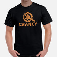 Biking Shirt - Bike Shirt - Cyclist Shirt - Presents for Bikers, Cyclists, Bike Riders - Funny Cycling T-Shirt - Cranky Bike Gear T-Shirt - Black, Men