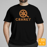 Biking Shirt - Bike Shirt - Cyclist Shirt - Presents for Bikers, Cyclists, Bike Riders - Funny Cycling T-Shirt - Cranky Bike Gear T-Shirt - Black, Plus Size
