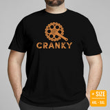 Biking Shirt - Bike Shirt - Cyclist Shirt - Presents for Bikers, Cyclists, Bike Riders - Funny Cycling T-Shirt - Cranky Bike Gear T-Shirt - Black, Plus Size