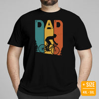 Cycling Gear - Bike Clothes - Biking Attire, Outfit - Bday & Father's Day Gifts for Cyclists - Vintage Downhill Cycling Dad T-Shirt - Black, Plus Size