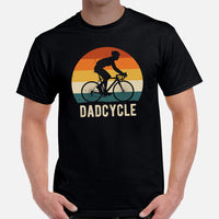 Cycling Gear - Bike Clothes - Biking Attire, Outfit - Father's Day Gifts for Cyclists, Bicycle Enthusiasts - Retro Dadcycle T-Shirt - Black, Men