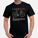 Cycling Gear - Bike Clothes - Biking Attire, Outfits, Apparel - Gifts for Cyclists, Bicycle Enthusiasts - Retro Cycopath Definition Tee - Black, Men