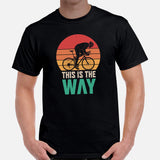 Biking Shirt - Cyclist Shirt - Presents for Cyclists, Bike Riders - Funny Cycling T-Shirt - Cycopath T-Shirt - This Is The Way T-Shirt - Black, Men
