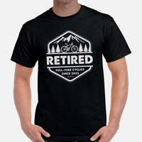 Biking Shirt - Cyclist Shirt - Retirement Presents for Cyclists, Bike Riders - Funny Cycling T-Shirt - Full-Time Cyclist Since 2023 T-Shirt - Black, Men