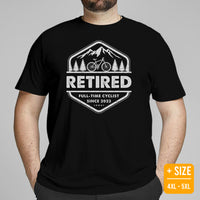 Biking Shirt - Cyclist Shirt - Retirement Presents for Cyclists, Bike Riders - Funny Cycling T-Shirt - Full-Time Cyclist Since 2023 T-Shirt - Black, Plus Size