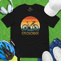 Cycologist Shirt - Biking Shirt - Bike Shirt - Cyclist Shirt - Presents for Bikers, Bike Riders - Funny Cycling T-Shirt - Cycopath T-Shirt - Black