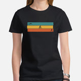 Cycling Gear - Bike Clothes - Biking Attire, Outfits, Apparel - Unique Gifts for Cyclists, Triathletes - Retro Triathlon T-Shirt - Black, Women