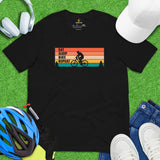 Mountain Bike Shirt - Presents for Bikers, Cyclists, Bike Riders - Funny Cycling T-Shirt - Cycopath T-Shirt - Eat Sleep Bike Repeat T-Shirt - Black