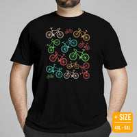 Cycling Gear - Biking Attire, Outfits, Apparel - Bike Clothes - Gifts for Cyclists, Bicycle Enthusiasts - Vintage Gravel Bikes Tee - Black, Plus Size