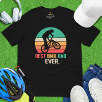 BMX Shirt - Biking Shirt - Cyclist Shirt - Presents for Cycling Dads, Cyclists, Bike Riders - Funny Cycling T-Shirt - Best BMX Dad Ever Tee - Black