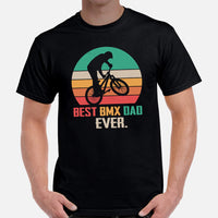 BMX Shirt - Biking Shirt - Cyclist Shirt - Presents for Cycling Dads, Cyclists, Bike Riders - Funny Cycling T-Shirt - Best BMX Dad Ever Tee - Black, Men