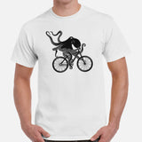 Cycling Gear - Mountain Bike Clothes - MTB Biking Attire, Outfits, Apparel - Gifts for Cyclists - Retro Octopus Tee - White, Men