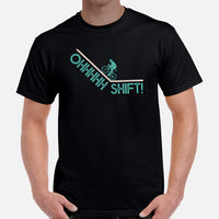 Biking Shirt - Cyclist Shirt - Presents for Bikers, Cyclists, Bike Riders - Funny Cycling T-Shirt - Cycologist Shirt - Funny Oh Shift Shirt - Black, Men