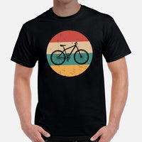 Cycling Gear - MTB Clothing - Mountain Bike Attire, Apparel, Outfits - Gifts for Cyclists, Bicycle Enthusiasts - 80s Retro MTB Bike Tee - Black, Men