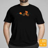 Cycling Gear - MTB Clothing - Mountain Bike Attire, Apparel, Outfits - Unique Gifts for Cyclists - Vintage Mountain Bike Stunt T-Shirt - Black, Plus Size