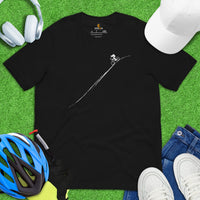 Mountain Bike Shirt - Biking Shirt - Presents for Cyclists, Bike Riders - Funny Cycling T-Shirt - MTB T-Shirt - Minimal Cycopath T-Shirt - Black