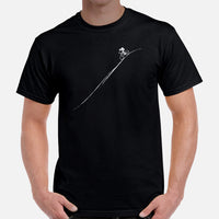 Mountain Bike Shirt - Biking Shirt - Presents for Cyclists, Bike Riders - Funny Cycling T-Shirt - MTB T-Shirt - Minimal Cycopath T-Shirt - Black, Men