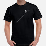 Mountain Bike Shirt - Biking Shirt - Presents for Cyclists, Bike Riders - Funny Cycling T-Shirt - MTB T-Shirt - Minimal Cycopath T-Shirt - Black, Men