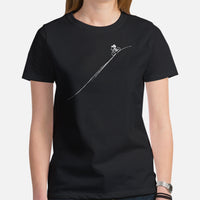 Mountain Bike Shirt - Biking Shirt - Presents for Cyclists, Bike Riders - Funny Cycling T-Shirt - MTB T-Shirt - Minimal Cycopath T-Shirt - Black, Women