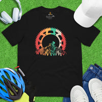 Mountain Bike Shirt - Biking Shirt - Presents for Cyclists, Bike Riders - Funny Cycling T-Shirt - MTB T-Shirt - Vinatge Cycling Gear Shirt - Black