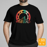 Mountain Bike Shirt - Biking Shirt - Presents for Cyclists, Bike Riders - Funny Cycling T-Shirt - MTB T-Shirt - Vinatge Cycling Gear Shirt - Black, Plus Size