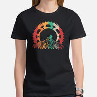 Mountain Bike Shirt - Biking Shirt - Presents for Cyclists, Bike Riders - Funny Cycling T-Shirt - MTB T-Shirt - Vinatge Cycling Gear Shirt - Black, Women