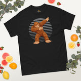 Dabbing Bigfoot Shirt - Cryptid Legends Yeti, Sasquatch Tee for Camping, Hiking Crew & Squad, Mythical Wilderness Adventure Enthusiasts - Black