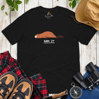 Dam It Beaver T-Shirt - Marmota Shirt - Ideal Gift for Beaver Lovers & Pet Lovers, Zookeepers - River & Woodland Rodent Animal Tee - Black