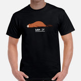 Dam It Beaver T-Shirt - Marmota Shirt - Ideal Gift for Beaver Lovers & Pet Lovers, Zookeepers - River & Woodland Rodent Animal Tee - Black, Men