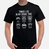 Dirt Motorcycle Gear - Dirt Bike Attire, Clothes - Gifts for Motorbike Riders - Biker Outfits - Funny Things I Do In My Spare Time Tee - Black, Men