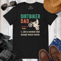 Dirt Motorcycle Gear - Dirt Bike Attire - Father's Day Gifts for Motorbike Riders - Biker Outfits - Funny Dirtbiker Dad Definition Tee - Black