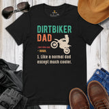 Dirt Motorcycle Gear - Dirt Bike Attire - Father's Day Gifts for Motorbike Riders - Biker Outfits - Funny Dirtbiker Dad Definition Tee - Black