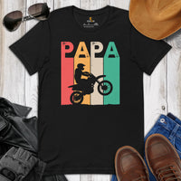 Mx Shirt - Dirt Bike Shirt - Off Roading Shirt - Vintage Motocross Shirt - Gift for Biker Dad, Motorcyclist - Vintage Dirt Bike Papa Shirt - Black