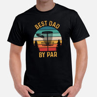 Disk Golf Shirt - Gift for Disc Golfer - Disk Golf Apparel, Disc Golf Attire - Disc Golf T-Shirt - Disc Golf Wear - Best Dad By Par T-Shirt - Black, Men