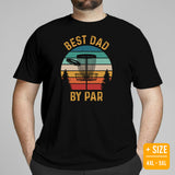 Disk Golf Shirt - Gift for Disc Golfer - Disk Golf Apparel, Disc Golf Attire - Disc Golf T-Shirt - Disc Golf Wear - Best Dad By Par T-Shirt - Black, Plus Size