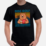 Disk Golf Shirt - Gift for Disc Golfer - Disk Golf Apparel, Disc Golf Attire - Disc Golf T-Shirt - Bourbon Because Murder Is Wrong T-Shirt - Black, Men