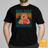 Disk Golf Shirt - Gift for Disc Golfer - Disk Golf Apparel, Disc Golf Attire - Disc Golf T-Shirt - Bourbon Because Murder Is Wrong T-Shirt - Black, Plus Size