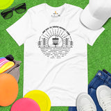 Disk Golf T-Shirt - Frisbee Golf Apparel & Attire - Gift for Disc Golfers - Funny Disc To Throw Before I Sleep Tee - White