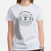 Disk Golf T-Shirt - Frisbee Golf Apparel & Attire - Gift for Disc Golfers - Funny Disc To Throw Before I Sleep Tee - White, Women