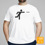 Disk Golf T-Shirt - Frisbee Golf Attire & Apparel - Gift Ideas for Him & Her, Disc Golfers - Funny Stickman Throws Tee - Black, Plus Size
