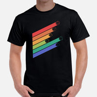 DnD & RPG Games T-Shirt - Christmas Gaming Gift Ideas for Him & Her, Typical Gamers & Game Lovers - Retro D&D Dices Aesthetic Shirt - Black, Men