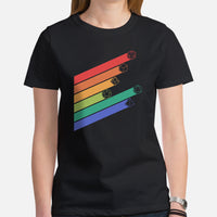 DnD & RPG Games T-Shirt - Christmas Gaming Gift Ideas for Him & Her, Typical Gamers & Game Lovers - Retro D&D Dices Aesthetic Shirt - Black, Women