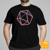 DnD & RPG Games T-Shirt - Gaming Gift for Him & Her, Typical Gamers & Game Lovers - Game Day Shirt - D&D Dice Vaporwave Aesthetic Shirt - Black, Plus Size