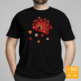 DnD & RPG Games T-Shirt - Gaming Gift for Him & Her, Typical Gamers & Game Lovers - Game Day Tees - Adorable Playful Beholder Shirt - Black, Plus Size