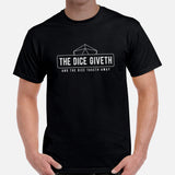 DnD & RPG Games T-Shirt - Gaming Gift for Him & Her, Typical Gamers & Game Lovers - The Dice Giveth The Dice Taketh Away Bible Shirt - Black, Men